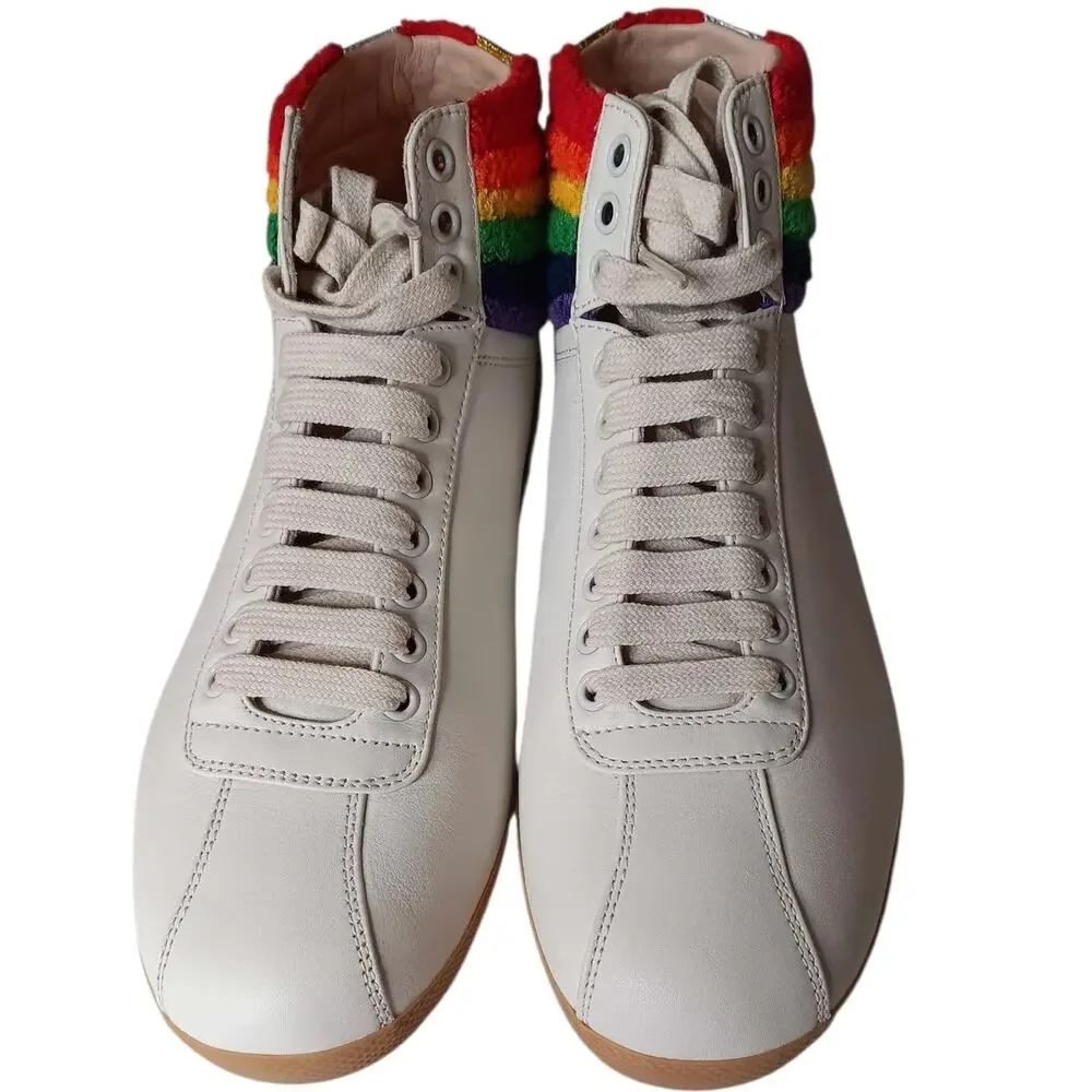 GUCCI Sneakers Men's 7.5 Bambi High Tops Rainbow Pride Authentic‎ Designer